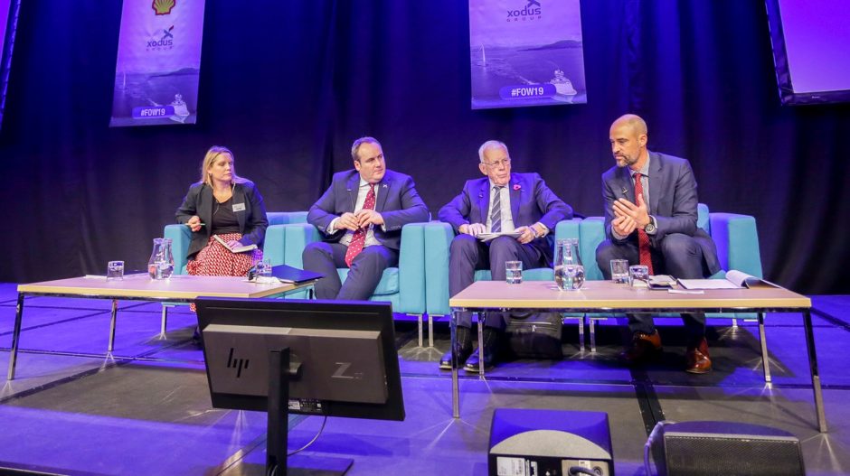 (L-R) Claire Mack, Paul Wheelhouse, Sir Ian Wood and Stephen Bull.