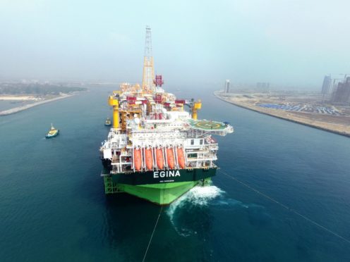 The FPSO for Total's Egina project sets sail