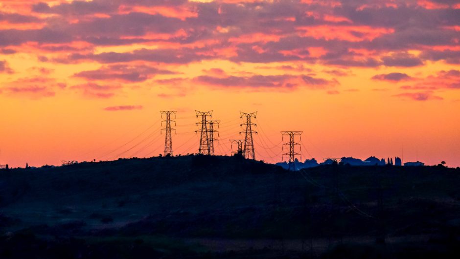 Power lines in Johannesburg