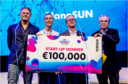 Evert Jaap Lugt from YES!Delft, Joseph Hobbs and Graham Hodgson from NanoSUN and Adrie Huesman from Shell GameChanger
