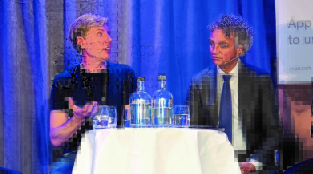Bjorn Lomborg, president of the Copenhagen Consensus Centre, left, and Mark van Baal, a Dutch activist best known for founding Follow This.