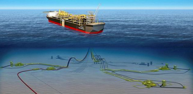 Concept: a rendering of the FPSO and subsea infrastructure at the Barossa field development off northern Australia Photo: MODEC