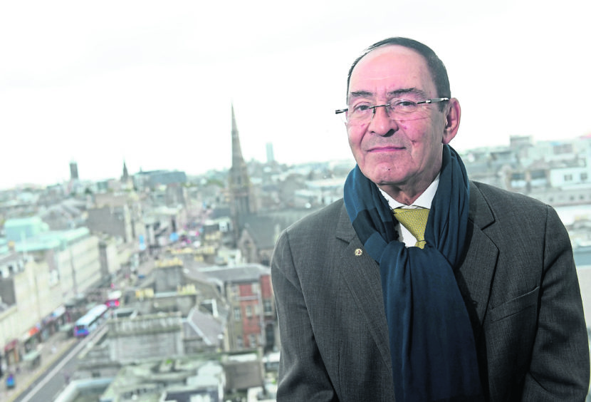 Pictured is Sir Howard Bernstein at Capitol Building, Aberdeen. He was invited to the city share his insights as part of the Vanguard Initiative.
Photographer: DARRELL BENNS    
Date taken: 01/09/2017