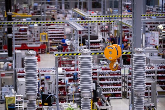 Siemens switchgear manufacturing plant Assembly of high voltage switchgears. Circuit breaker assembly. Berlin, Germany13.09.2018.Photo: Krisztian Bocsi