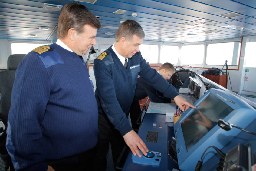 A Sovcomflot vessel navigates the Northern Sea Route (NSR)