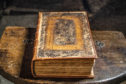 Handout photo issued by National Trust Images/Iolo Penri showing the first Bible, more than 400 years old, which is being protected from damage with the help of hydro-power at the 16th century farmhouse Ty Mawr Wybrnant, near Betws-y-Coed, Snowdonia, where it is on display.