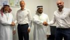 left to right: STATS Group Safari -1 left to right: Safari Oil and Gas CEO Mohammed Al-Ghosain , STATS Group CEO Leigh Howarth, Ali Al-Azman, Safari Oil and Gas Vice President - Operations and Business Development, and Mark Gault, STATS Group General Manager for Middle East.