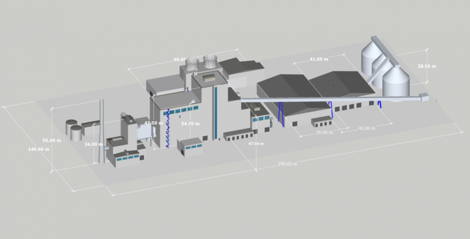 An artist's rendering of the  Energy Recovery Facility (ERF).