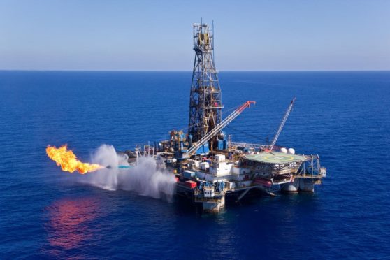 Drill stem test at Leviathan. Source: Albatross Aerial Perspective, via Delek Drilling