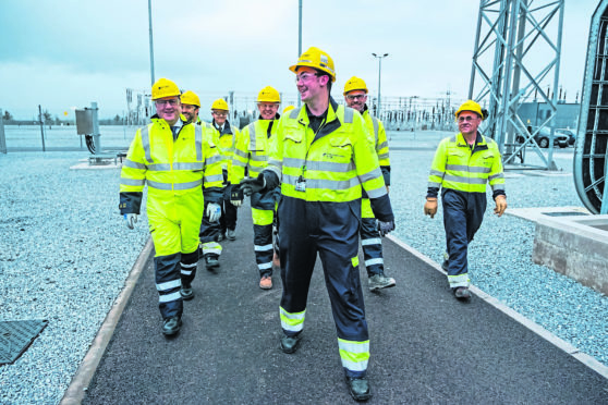 Energy Minister Paul Wheelhouse visits Blackhillock substation, near Keith, and declares the project complete yesterday.