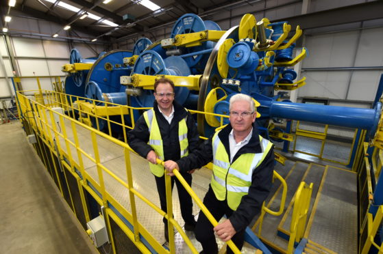 New machinery at Hydrasun, Gateway Business Park, Moss Road, Aberdeen
Picture of (L-R) Craig Sangster (Chief Commercial Officer) and Bob Drummond (CEO of Hydrasun).