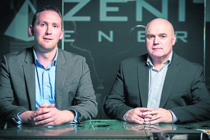 Chris Collie and martin Booth, operations director and managing director respectively at Zenith Energy.

Wednesday 13th May, 2015, Aberdeen, Scotland. Elevator Awards judging day at their HQ in Aberdeen


(Photo: Ross Johnston/Newsline Media)

HANDOUT from Pauline Fraser
Journalist & Media Consultant