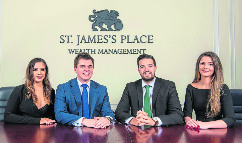 ambition: The team at Welsh & Taylor Wealth, from left, Maddie Stephen, Martin Welsh, Kieran Taylor and Emma Murison
