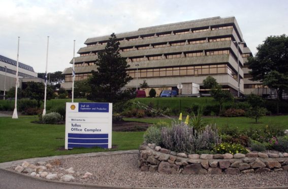 The employee works at Shell's regional headquarters in Aberdeen.