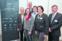 Members of SPE Aberdeen with Nasa scientist Heather Paul and former Nasa astronaut Carl Walz during their 2019 visit