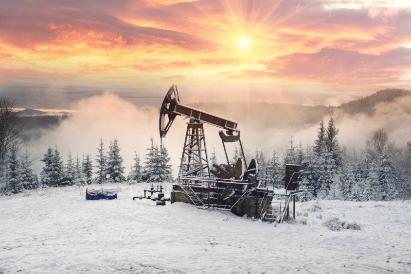 Oil production in winter.