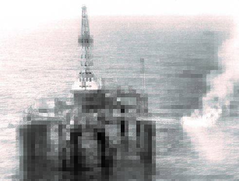 The Transworld 58 which produced Argyll from 1985 to 1984 including Duncan for the final year, became the first North Sea production faclilty to be transferred when it was moved to the nearby Innes Field. Aberdeen Journals Picture 1985
