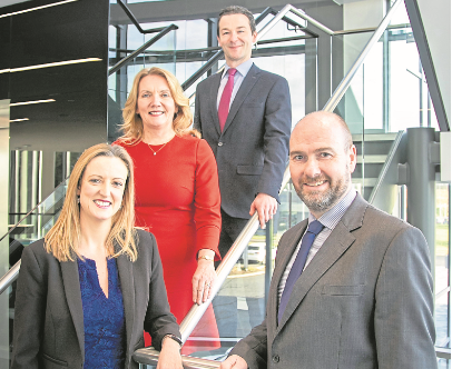 From left:  Lyn Calder, senior partner Gill Pryde, Derek Mitchell and chief executive Graeme Allan