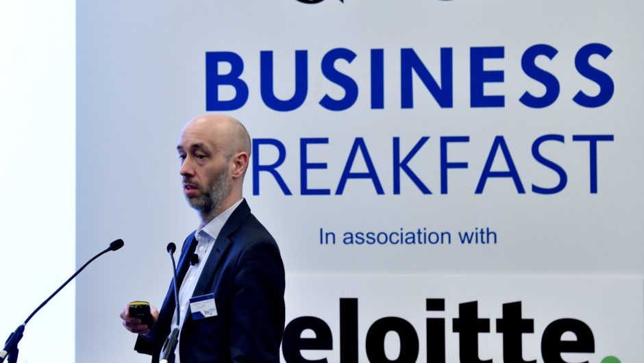 Press and Journal Business Breakfast - Mergers and Acquisitions - held at the Chester Hotel in Aberdeen. Speaker Daniel Grosvenor - Partner, Deloitte.
Picture by COLIN RENNIE   20 Feb 2020.