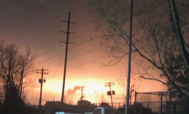 A fire broke out early Wednesday at Exxon Mobil's Baton Rouge oil refinery.