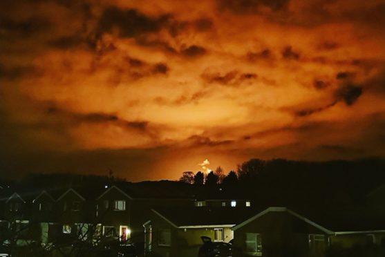 The Mossmorran plant has been under fire for "intense flaring" this week. PIC: Lynne Watson.