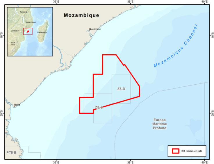 CGG has completed processing data from its 3D survey offshore Mozambique