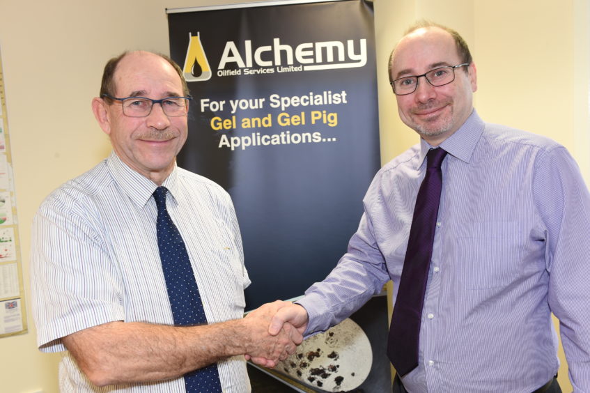 Alchemy Oilfield Services has changed hands after Duncan Murray (right) bought the business from his father Jim Murray, an industry veteran who set up the business 15 years ago. 
Picture by Paul Glendell 19/02 /2020