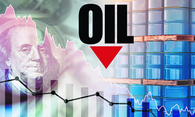 Falling oil prices.