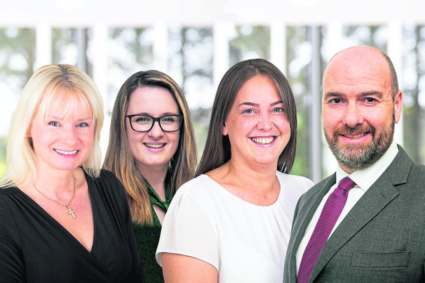 From left, Lynn Gracie, Lauren McIlroy, Katy Christiansen and Graeme Allan