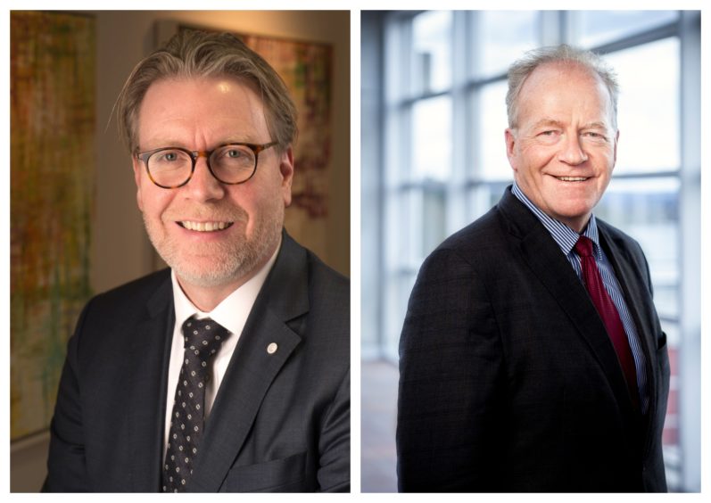 Kjetil Ebbesberg (left) succeeds Thomas Vogth-Eriksen as DNV GL's chief financial officer.