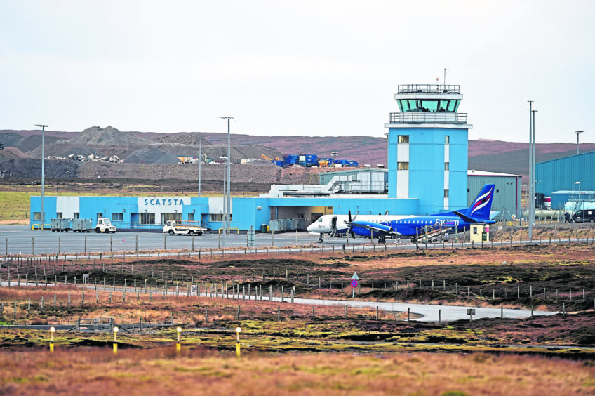 Scatsta Airport, Shetland.

Picture by Jim Irvine  27-1-16