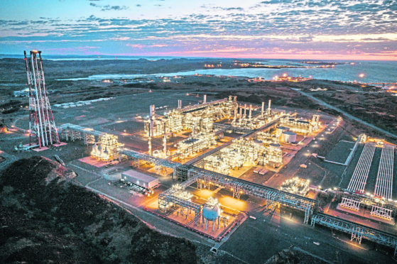 The Pluto LNG plant, which would receive production from the Scarborough project.
Image courtesy of Woodside Energy