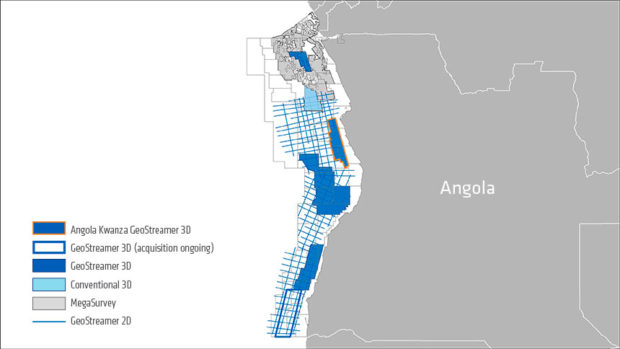 This MC3D Kwanza Shelf survey complements earlier PGS acquisition, carried out in 2019.