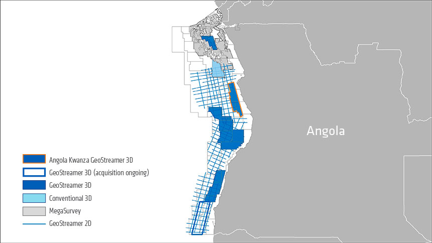 This MC3D Kwanza Shelf survey complements earlier PGS acquisition, carried out in 2019.