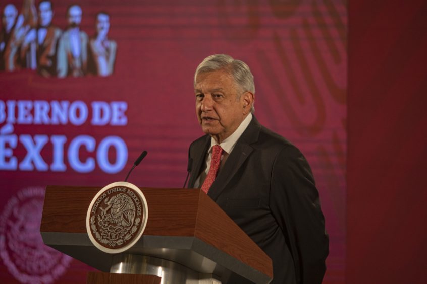 Andres Manuel Lopez Obrador, Mexico's president. Photographer: Alejandro Cegarra/Bloomberg