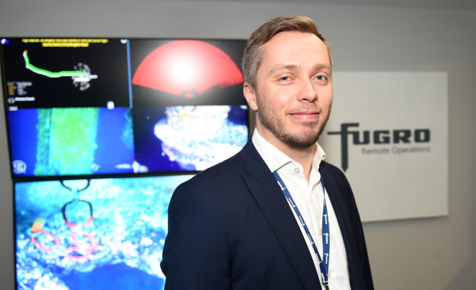 Alastair McKie, Fugro's Director for Remote Operations Europe Africa, in the remote operations centre at the firm's base in Aberdeen.