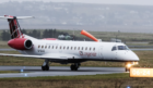 A Loganair-operated Embraer 145