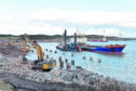Aberdeen Harbour expansion work at Nigg Bay. 

Picture by KENNY ELRICK     27/01/2020