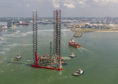 Energy Endeavour, carrying Pickerill A, arriving at Vlissingen harbour