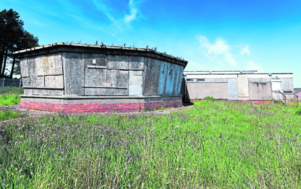 The disused Stonehaven Radio Station.