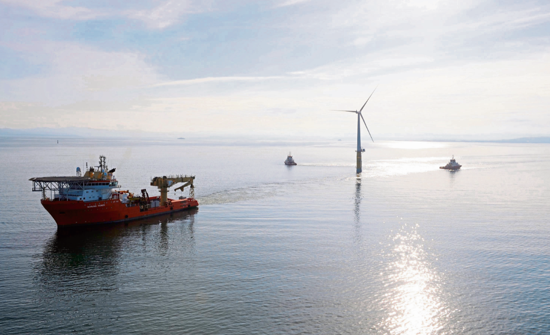 An offshore wind farm, part of the Crown Estate's leasing rounds.