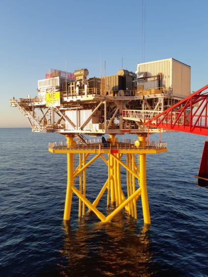 The offshore substation platform contains all the electrical infrastructure needed to transmit energy generated by the turbines onshore.