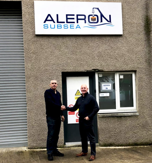 Mike Bisset, Aleron's founder and managing director, and John Walker, business manager.