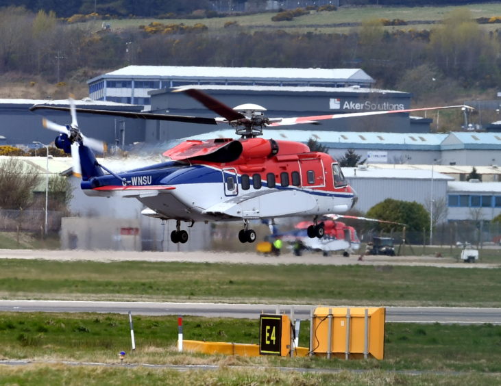 helicopter delays North Sea