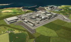 An artists impression of a planned nuclear power station at Wylfa on Anglesey in north Wales.