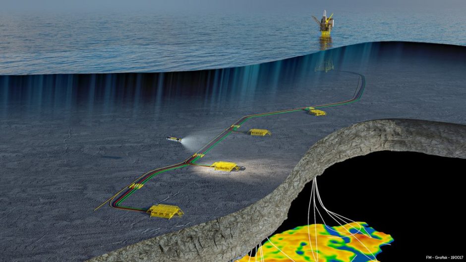 An image showing the Breidablikk development in the Norwegian North Sea.