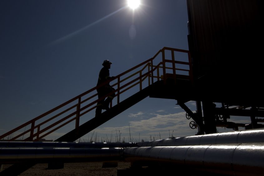 A well pad at Christina Lake, a situ oil production facility half owned by Cenovus Energy. Photographer: Brent Lewin/Bloomberg