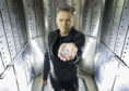 Dale Vince holding over GBP 1 million of Sky Diamonds, the world's first zero-impact diamond which are created using a sky mining facility to extract carbon from the atmosphere, with wind and sun providing the energy, as well as using rain water. Photo Jeff Moore/Borkowski/PA Wire