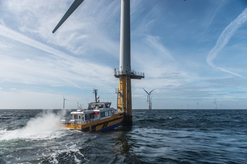 A crew transfer vessel (Credit: Workboat Association)