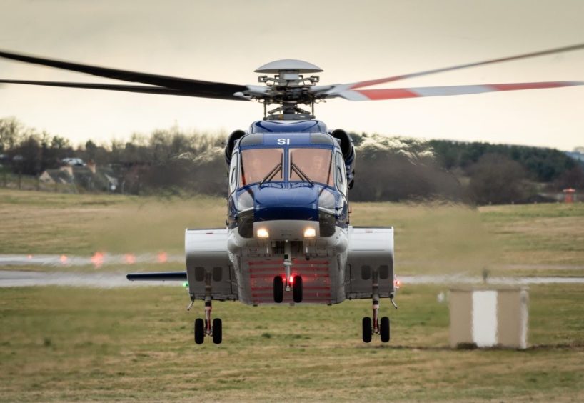 OHS helicopter landing in Aberdeen